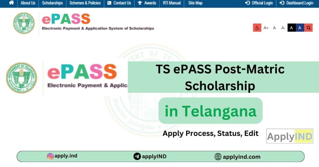 ts epass postmatric scholarship apply in telangana