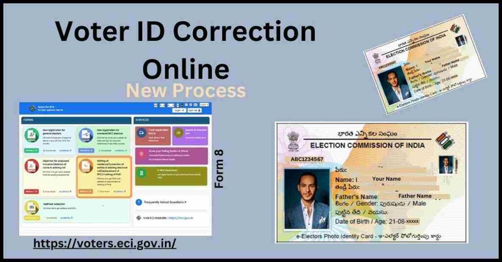 voter id correction new voter id card