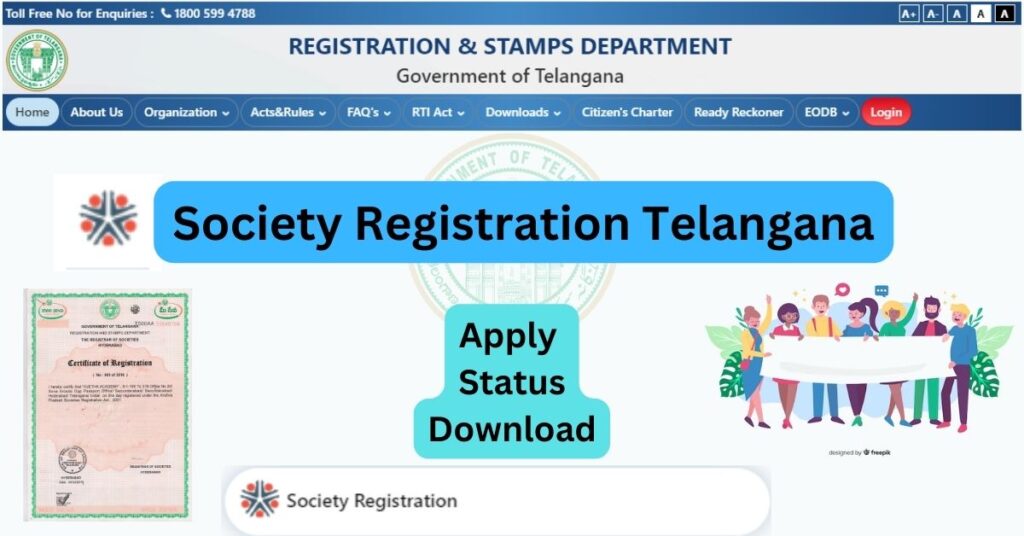 society registration telangana apply process and download