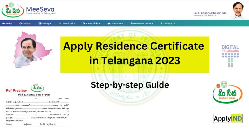 Residence certificate in telangana