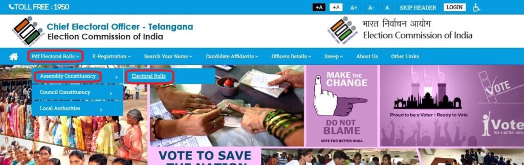 telangana ceo portal for voter list download