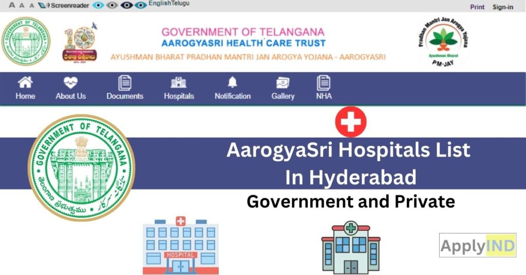 aarogyasri hospitals list in hyderabad government and private list