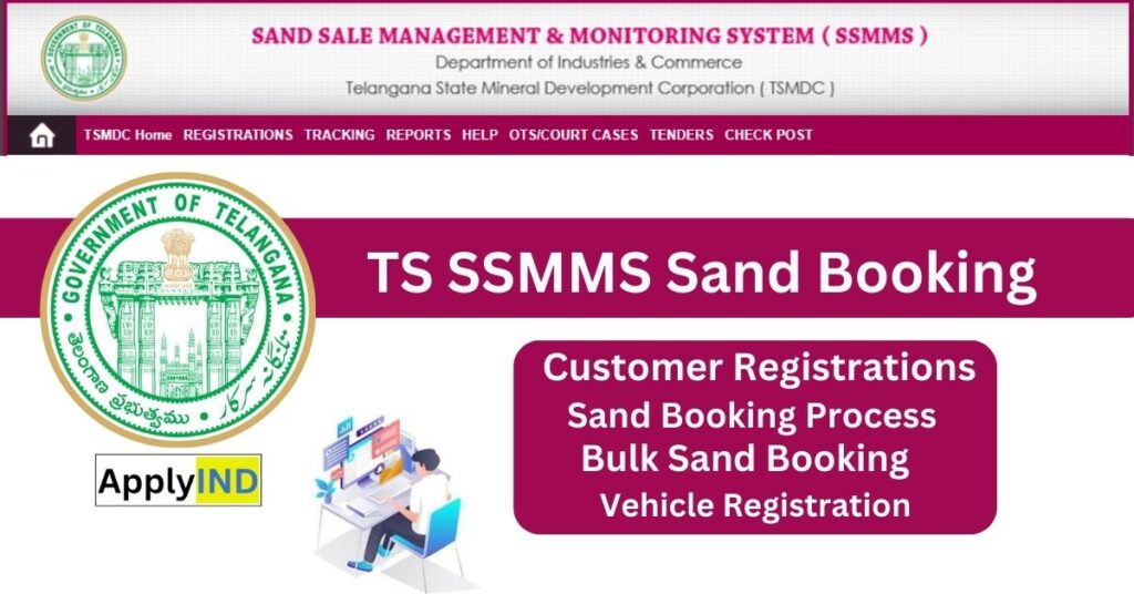 ts ssmms tsmdc sand booking process