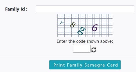 mp samagra family id registration status, ekyc , download card, samagra id search